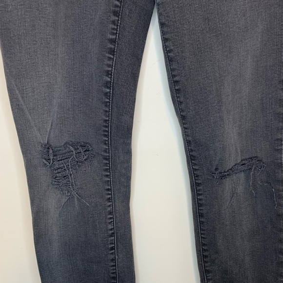 Madewell 9 Inch Mid-Rise Skinny Jeans Ripped Knee Edition Size 27 - Picture 5 of 14